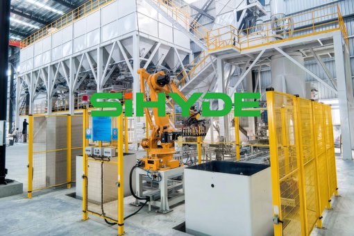 Shaped refractory batching production line