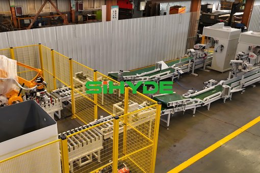 Automatic packaging and palletizing production line