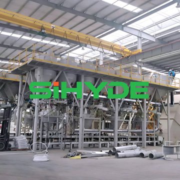 Unshaped refractory batching production line