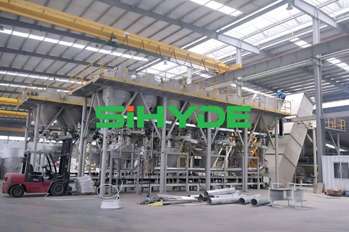Unshaped refractory batching production line
