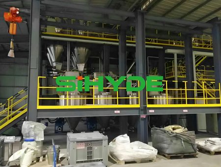 Honeycomb ceramic batching production line