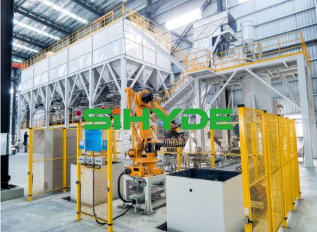 30-bin automated batching line for monolithic refractory materials