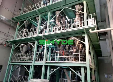 Honeycomb ceramic automated batching and mixing line